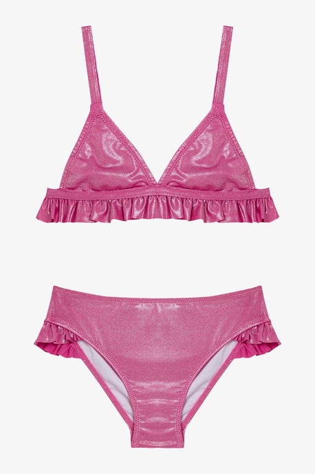 Penti conjunto de bikini brillante de triángulo para niña - Image 1