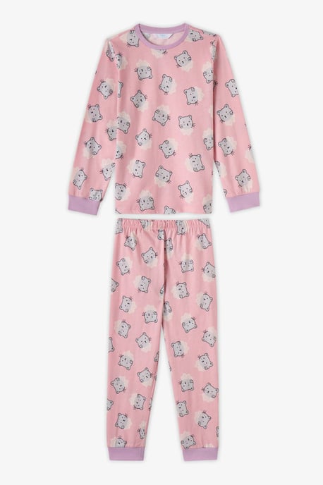 Penti Dainty Kitty conjunto de pijama de algodón para niña de manga larga - Image 2