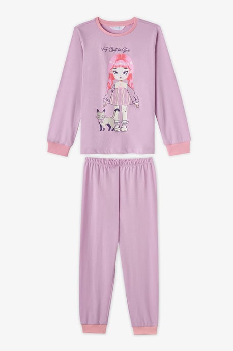 Penti conjunto de pijama de algodón para niña Starlit Friends de manga larga - Image 5
