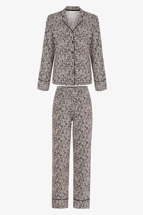 Penti Noir Garden conjunto de pijama con estampado de leopardo, camisa de manga larga y pantalón - Image 6