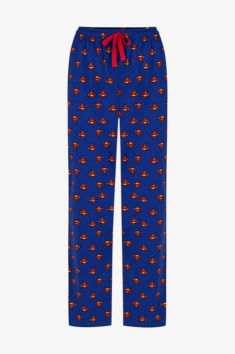 Conjunto de pijama de hombre Superman de cuadros con mangas largas - Image 3