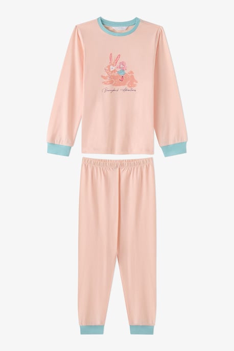 Penti Girls' Bunny Ride pijama de algodón de manga larga - Image 5