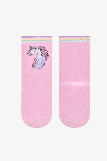 Penti Calcetines de algodón para niña con unicornios, pack de 2, caña media - Image 3