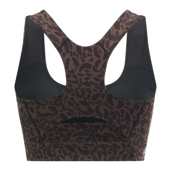 Dare 2B Sujetador deportivo de mujer Influential con estampado de leopardo (Hot Fudge) - Image 2