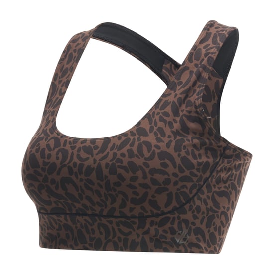Dare 2B Sujetador deportivo de mujer Influential con estampado de leopardo (Hot Fudge) - Image 3
