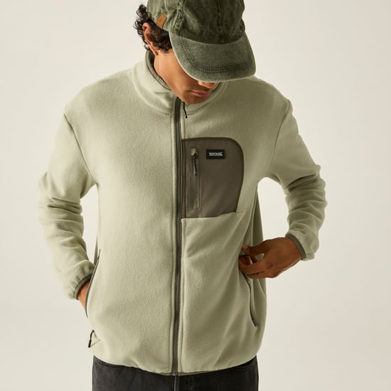 Regatta Frankie Chaqueta de forro polar para hombre con cremallera completa (Abbeystone/Smokey Olive) - Image 5