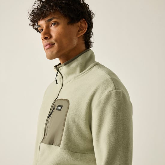 Regatta Frankie Chaqueta de forro polar para hombre con cremallera completa (Abbeystone/Smokey Olive) - Image 6