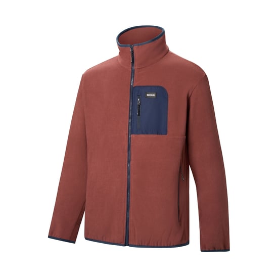 Regatta Chaqueta polar Frankie de hombre con cremallera completa (Cereza oscuro/azul marino) - Image 5