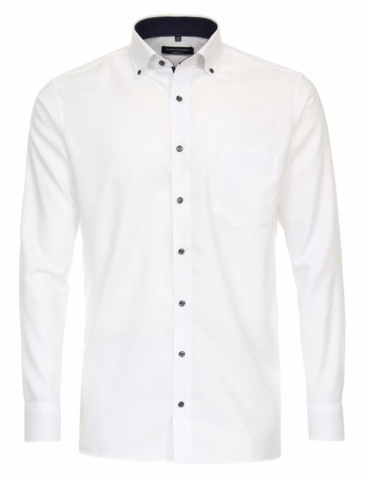 Camisa blanca de piqué Casa Moda Comfort Fit - Image 1