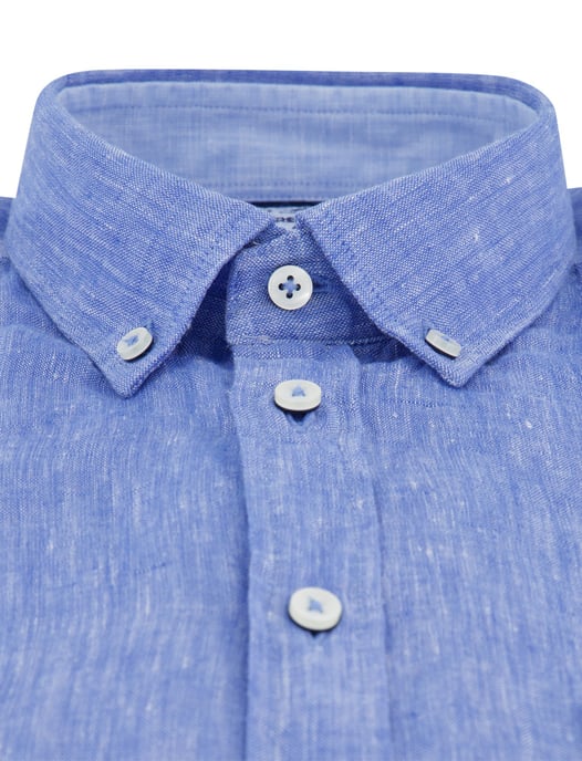 Fynch-Hatton Camisa de lino Azul medio - Image 3