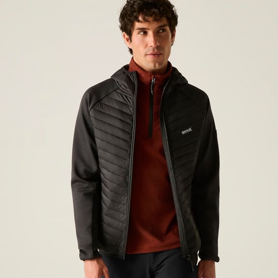 Regatta Chaqueta híbrida de hombre Andreson (Negro/Henna quemada) - Image 1