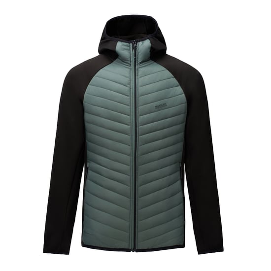 Regatta Chaqueta híbrida para hombre Andreson (verde bosque oscuro/negro) - Image 2