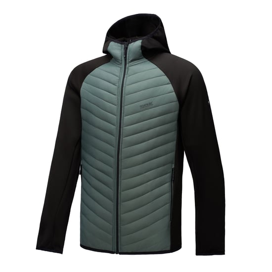 Regatta Chaqueta híbrida para hombre Andreson (verde bosque oscuro/negro) - Image 4