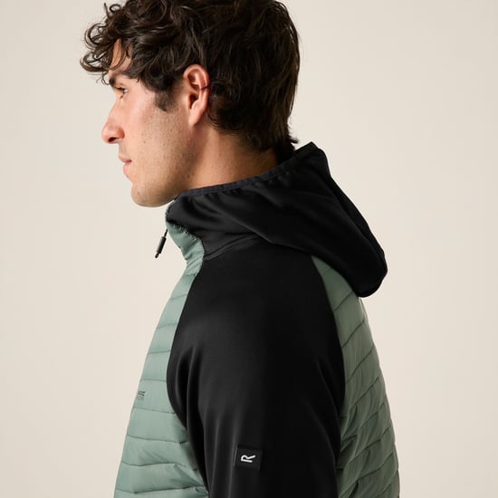 Regatta Chaqueta híbrida para hombre Andreson (verde bosque oscuro/negro) - Image 5