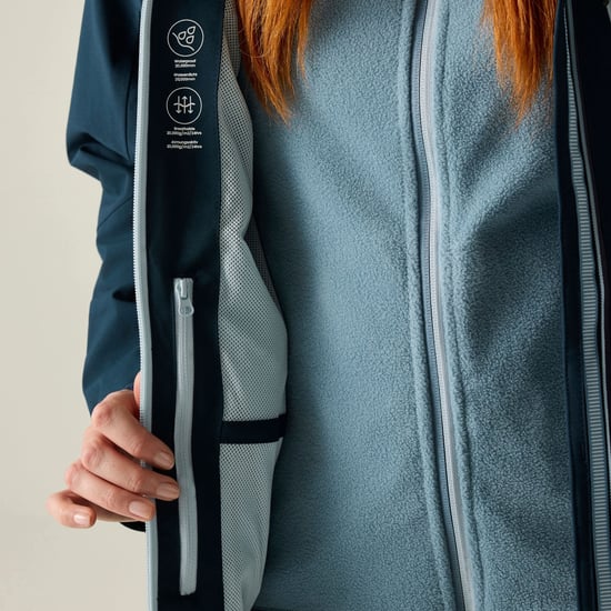 Regatta Chaqueta impermeable para mujer Birchdale II (Navy/Skyway) - Image 5