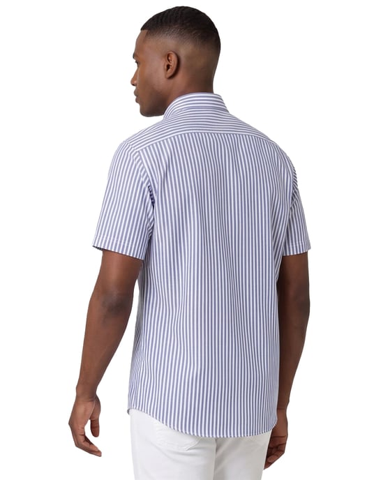Eterna camisa de manga corta azul a rayas - Image 2