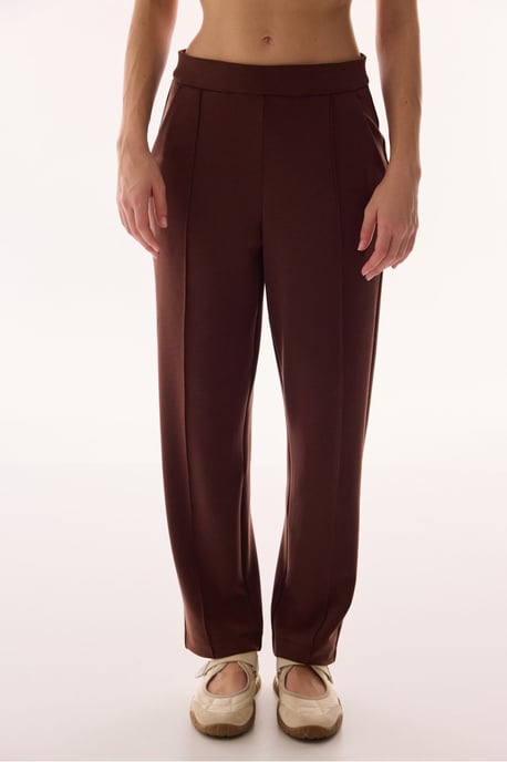 Pantalón de punto oversize de tiro medio y pierna recta - Image 2