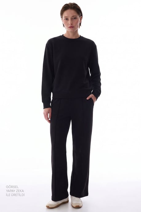 Penti Pantalón de mujer de modal, pierna recta y tiro alto - Image 3