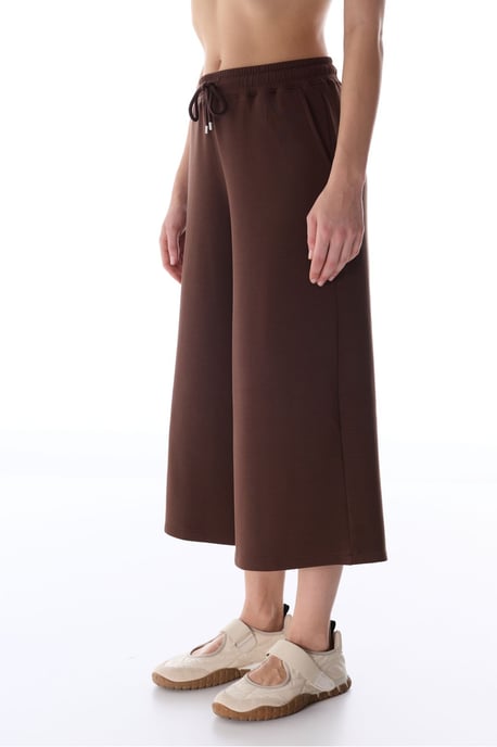 Shorts culotte de punto oversize de tiro medio - Image 1