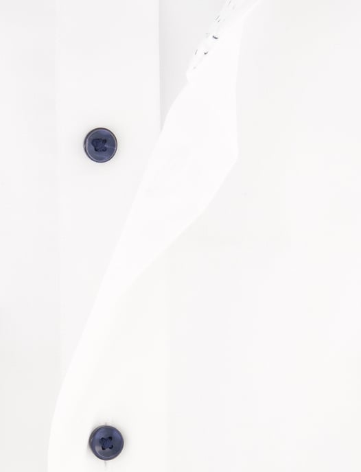 Michaelis camisa de algodón blanca slim fit lisa sin plancha - Image 4