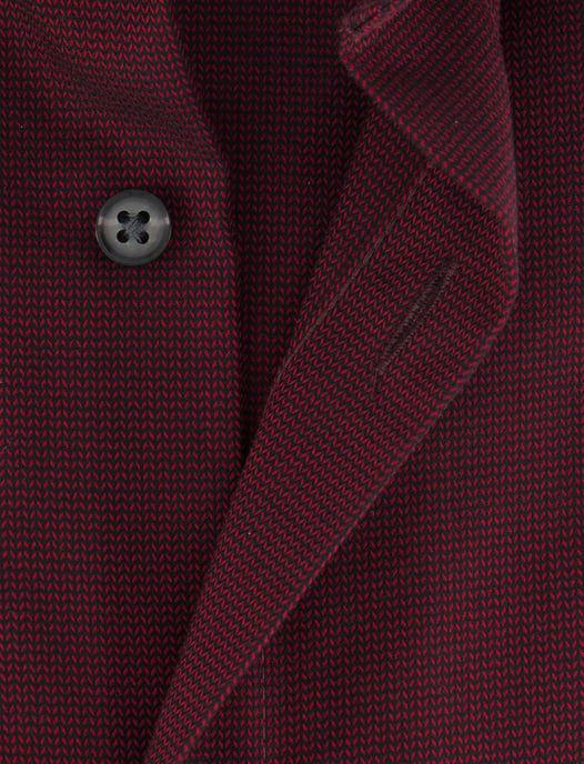 OLYMP camisa de algodón corte amplio estampado burdeos fácil de planchar - Image 4