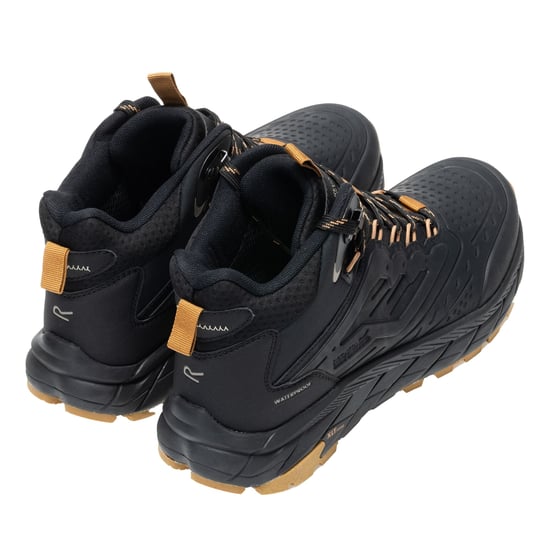 Regatta Botas de senderismo Derino de media caña para hombre (Negro/Goma) - Image 2