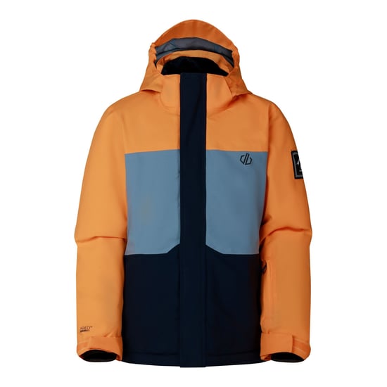 Dare 2B Chaqueta de esquí infantil Send It II (Naranja eléctrico/Azul marino) - Image 2