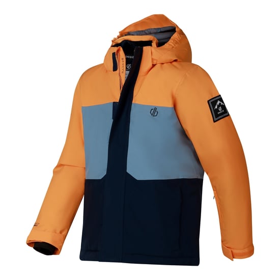 Dare 2B Chaqueta de esquí infantil Send It II (Naranja eléctrico/Azul marino) - Image 4