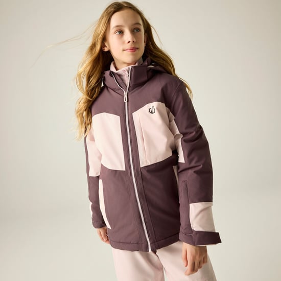 Dare 2B Chaqueta de esquí infantil Rip It (Huckleberry/Pink Haze) - Image 4