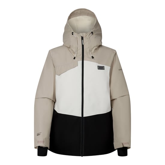 Dare 2B Chaqueta de esquí para mujer con estampado de bloques de color (White Pepper/Black) - Image 2