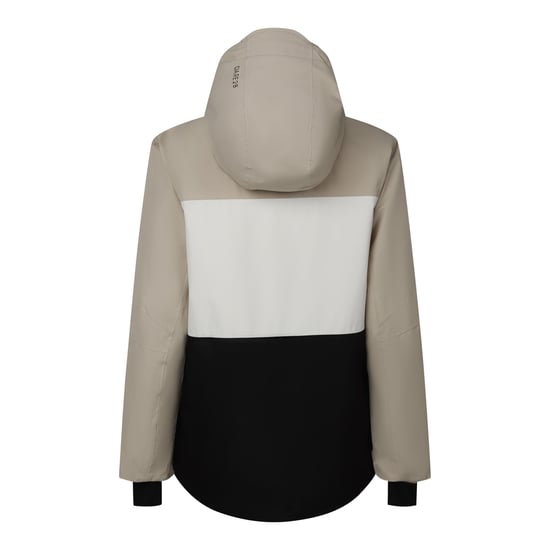 Dare 2B Chaqueta de esquí para mujer con estampado de bloques de color (White Pepper/Black) - Image 3