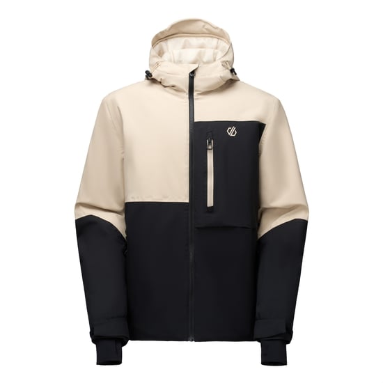 Dare 2B Halfpipe IV Chaqueta de esquí para hombre con bloques de color (White Pepper/Black) - Image 2