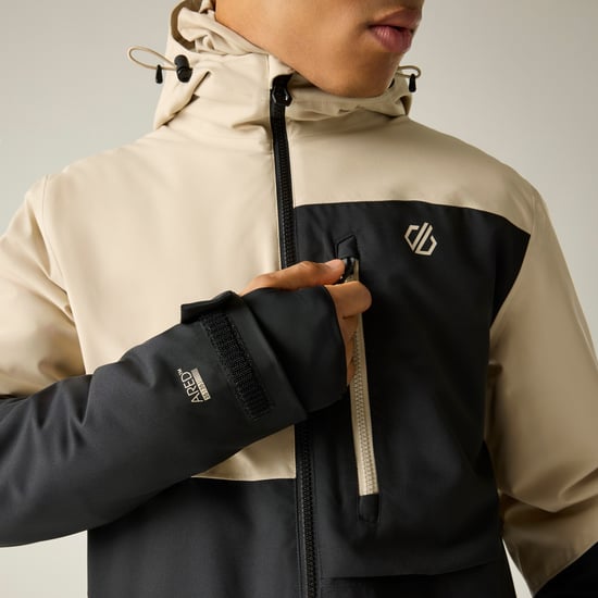 Dare 2B Halfpipe IV Chaqueta de esquí para hombre con bloques de color (White Pepper/Black) - Image 4