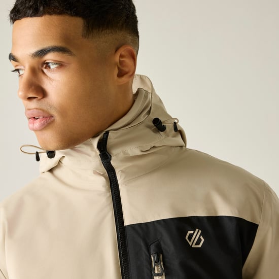 Dare 2B Halfpipe IV Chaqueta de esquí para hombre con bloques de color (White Pepper/Black) - Image 5