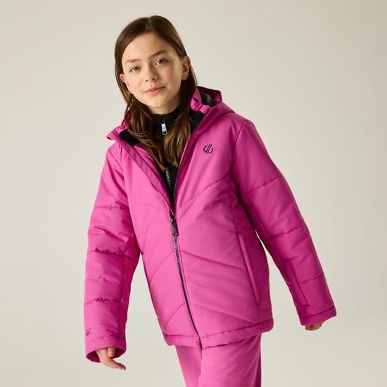 Dare 2B Chaqueta de esquí para niños Glacier (rosa extremo) - Image 3