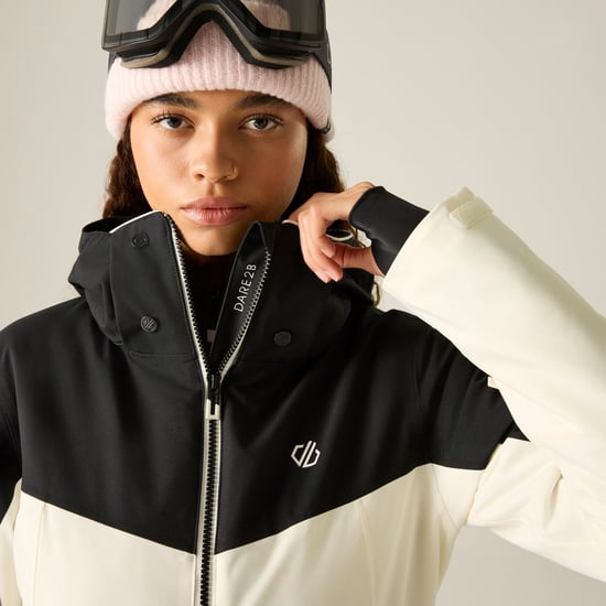 Dare 2B Chaqueta de esquí para mujer Flurry III (Negro/Egret) - Image 4