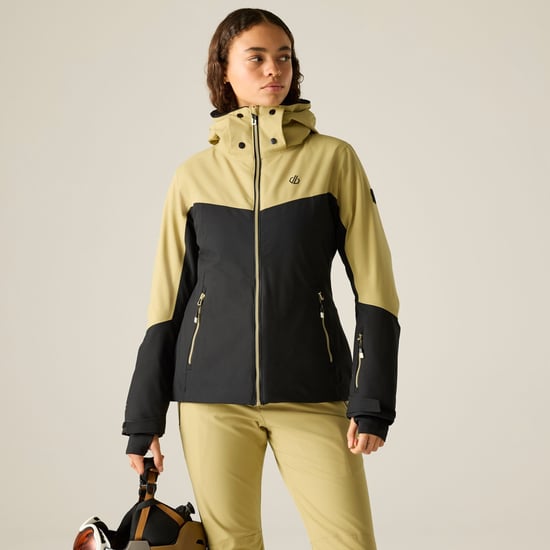 Dare 2B Chaqueta de esquí para mujer Flurry III (Beige desierto/Negro) - Image 1