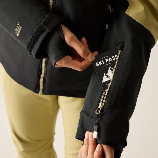 Dare 2B Chaqueta de esquí para mujer Flurry III (Beige desierto/Negro) - Image 6