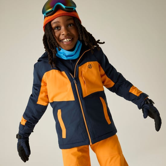 Dare 2B Chaqueta de esquí infantil Rip It (Azul marino/Naranja eléctrico) - Image 4