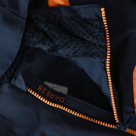 Dare 2B Chaqueta de esquí infantil Rip It (Azul marino/Naranja eléctrico) - Image 5