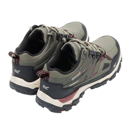 Regatta Zapatillas de senderismo bajas Holcombe III para mujer (Olive Night/Dark Cherry) - Image 2