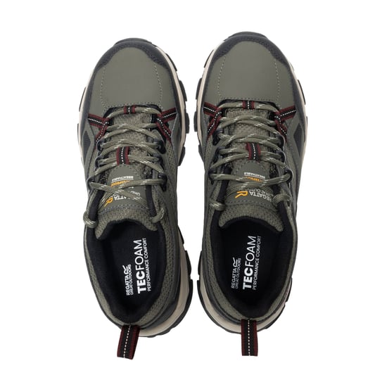 Regatta Zapatillas de senderismo bajas Holcombe III para mujer (Olive Night/Dark Cherry) - Image 4