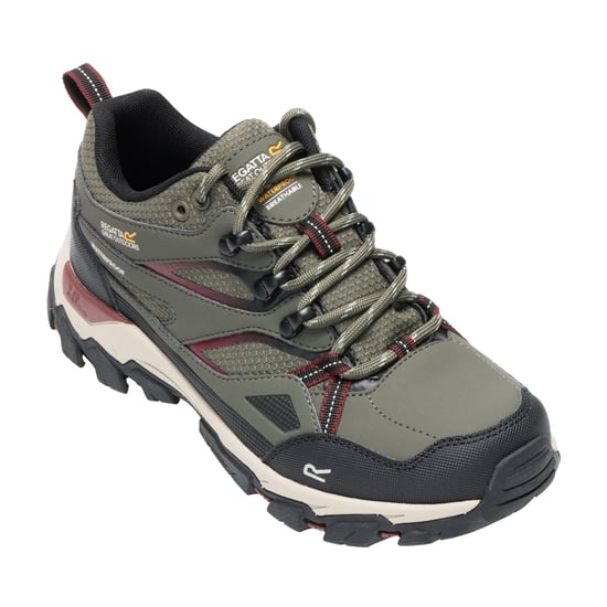 Regatta Zapatillas de senderismo bajas Holcombe III para mujer (Olive Night/Dark Cherry) - Image 6