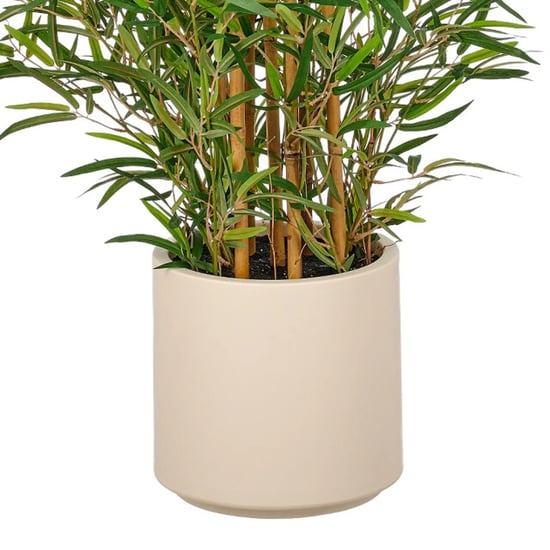 Kopu ® planta de bambú artificial 130 cm 1978 hojas maceta color crema Fargesia - Image 2