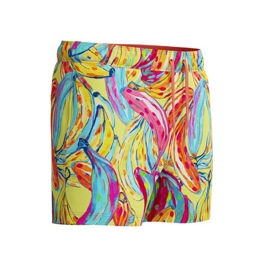 Speedo Pantalón corto de baño tipo volley Redondo Edge para hombre Banana (Rojo/Amarillo/Azul) - Image 3