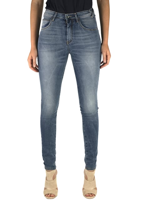 Pantalon Tejano Largo con corte del bajo recto 10DB50292 mujer - Image 1