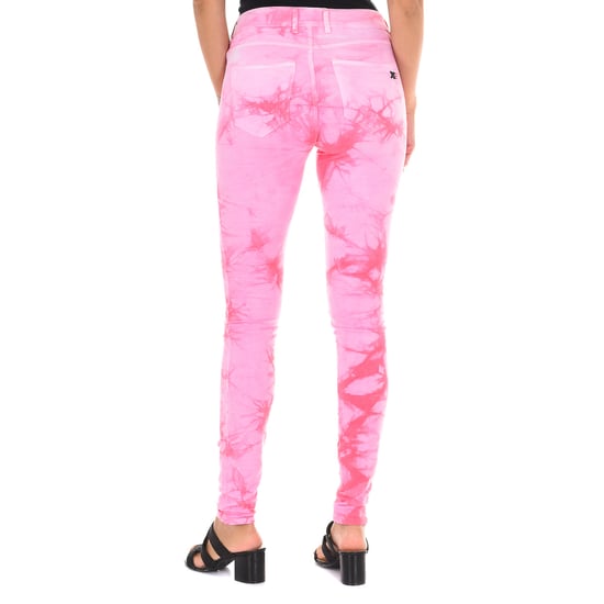 Pantalon largo de felpa con tejido elástico 10DB50210-J100 mujer - Image 2