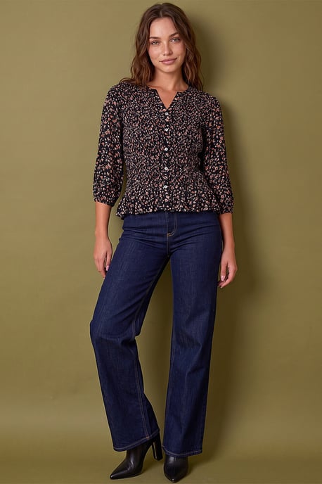 Blusa Petite fruncida con botones - Image 3