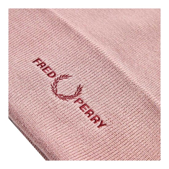 Fred Perry Gorro de punto con logotipo bordado (Rosa empolvado) - Image 3