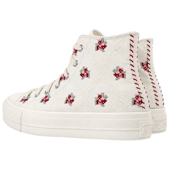 Converse Chuck Taylor Lift Hi Zapatillas de lona altas para mujer Blancas - Image 4